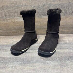 Skechers On-The_Go Encore Snow Flurry Brown Suede Boots Women's Size 7.5